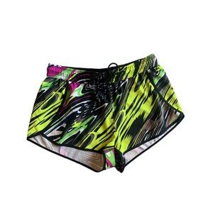Fabletics Womens Running Shorts Multicolor Neon Elastic Waist Unlined size Small
